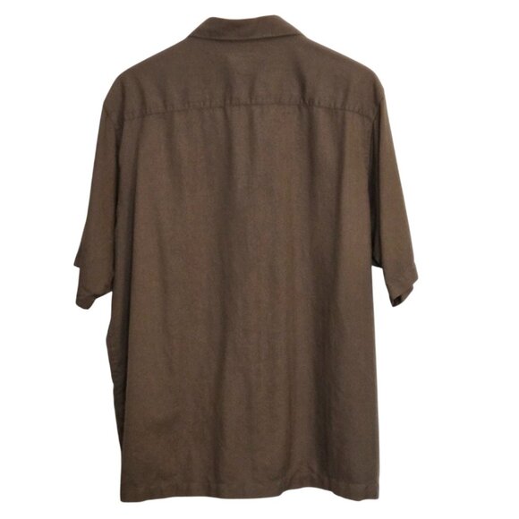 Vintage Caribbean Silk Blend Mens Hawaiian Button Up Shirt Floral Size Large Y2K - Picture 2 of 5